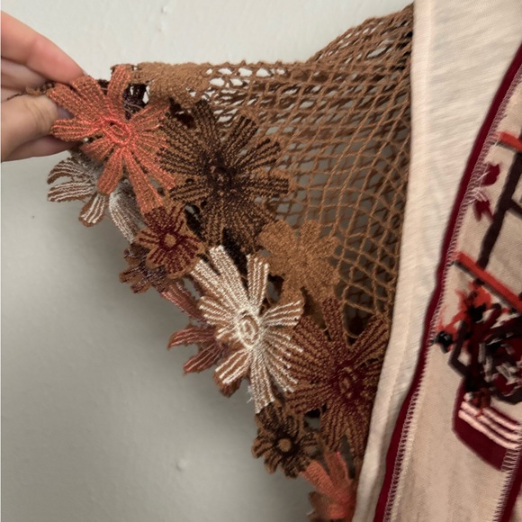 Free People As if Crochet Tee M - Picture 4 of 8